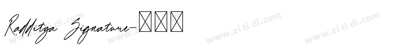 Radditya Signature字体转换